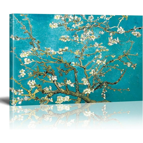 Vincent Van Gogh Wall Art - Van Gogh Famous Classic Oil Painting Canvas Wall Art Almond Blossom Impressionist Art Prints Van Gogh Famous Paintings for Wall Decorations 12x16inch