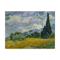 Vincent Van Gogh 'Wheat Field With Cypresses' Canvas Art