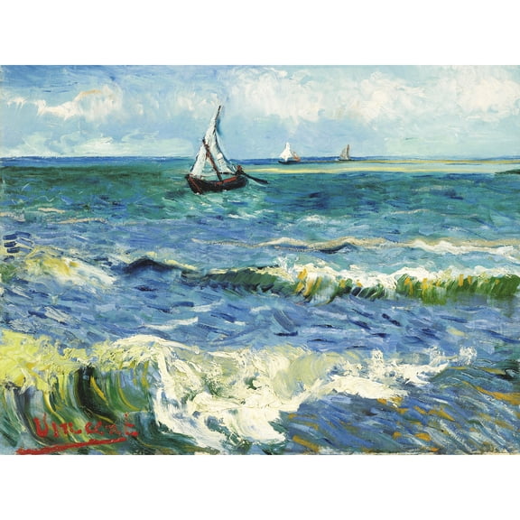 Vincent Van Gogh Zeegezicht Bij Les Saintes Maries De La Mer Extra Large Art Print Wall Mural Poster Premium XL
