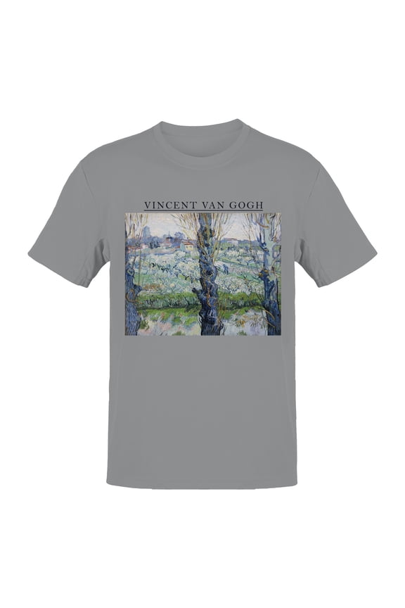 Vincent Van Gogh's Blossoming Landscape Men's T-shirt