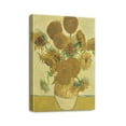 thumbnail image 1 of Vincent Van Gogh's Canvas Wall Art - Sunflowers 1888 Classic Artwork Picture Print with Framed Famous Oil Painting Hang for Home Office Bedroom Living Room Wall Decor-12" X16", 1 of 7