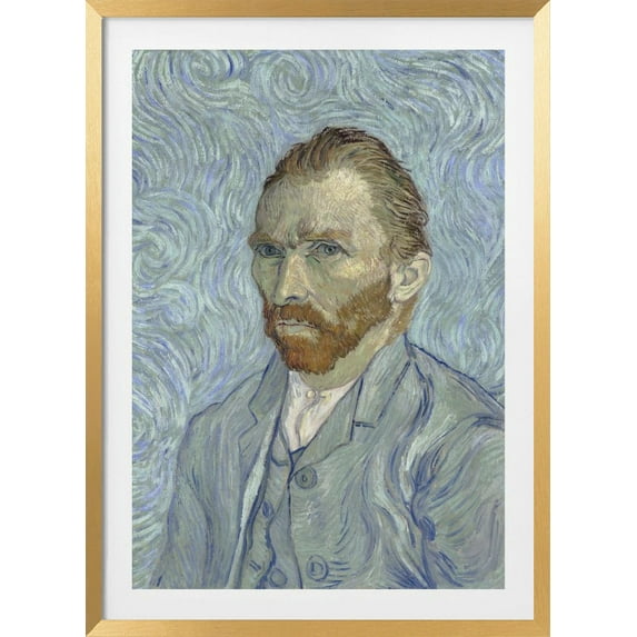 Vincent Van Gogh's Self Portrait (1889) Framed Art Modern Wall Decor