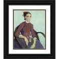thumbnail image 1 of Vincent van Gogh 12x14 Black Ornate Wood Framed Double Matted Museum Art Print Titled: La Mousme (1888), 1 of 5