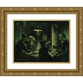 thumbnail image 1 of Vincent van Gogh 14x12 Gold Ornate Wood Frame and Double Matted Museum Art Print Titled - The Potato Eaters (1885), 1 of 4