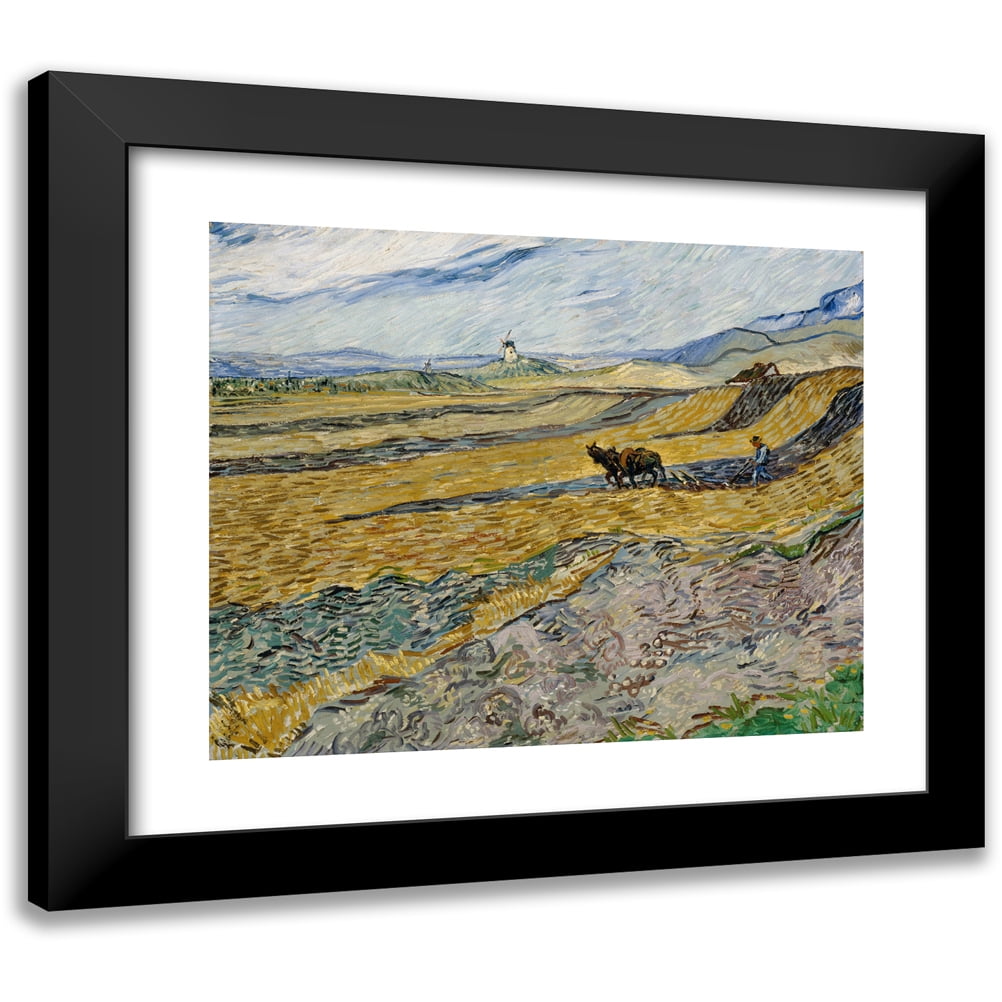 Wee Blue Coo Kunstdruck – Vincent Van Gogh „Landscape With House Ploughman“ (12x16 Zoll)