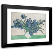 Vincent van Gogh 18x15 Black Modern Framed Museum Art Print Titled - Irises (1890)