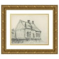 thumbnail image 1 of Vincent van Gogh 18x15 Gold Ornate Wood Frame and Double Matted Museum Art Print Titled - The Magrot House, Cuesmes (C. 1879-1880), 1 of 4