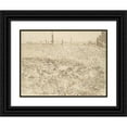 thumbnail image 1 of Vincent van Gogh 24x19 Black Ornate Framed Double Matted Museum Art Print Titled: Wheat Field (1888), 1 of 5