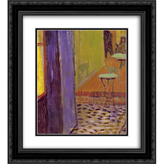 Vincent van Gogh 2x Matted 20x24 Black Ornate Framed Art Print 'Cafe Terrace on the Place du Forum'