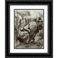 thumbnail image 1 of Vincent van Gogh 2x Matted 20x24 Black Ornate Framed Art Print 'Peasant Woman at the Washtub and Peasant Woman Hanging Up the Laundry', 1 of 2