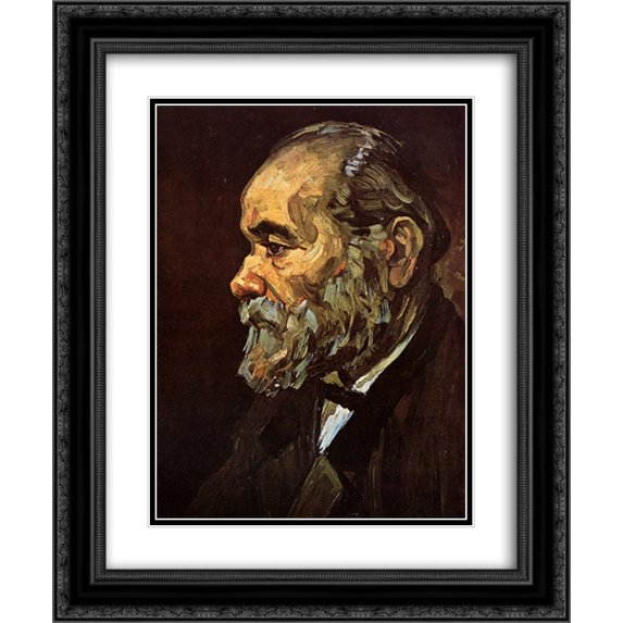Vincent van Gogh 2x Matted 20x24 Black Ornate Framed Art Print 'Portrait of an Old Man with Beard'