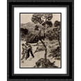 thumbnail image 1 of Vincent van Gogh 2x Matted 20x24 Black Ornate Framed Art Print 'Two Men Walking in a Landscape with Trees', 1 of 2