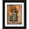 thumbnail image 1 of Vincent van Gogh 2x Matted 20x24 Black Ornate Framed Art Print 'Woman Grinding Coffee', 1 of 2