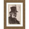 thumbnail image 1 of Vincent van Gogh 2x Matted 20x24 Gold Ornate Framed Art Print 'Orphan Man with Top Hat, Head', 1 of 2