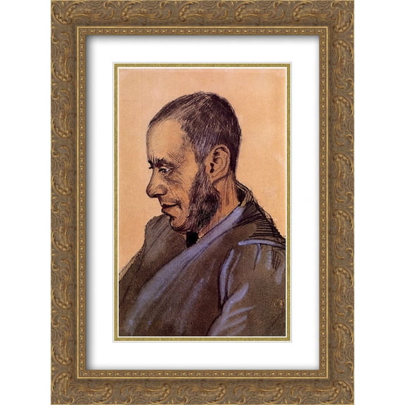 Vincent van Gogh 2x Matted 20x24 Gold Ornate Framed Art Print 'The Bookseller Blok'
