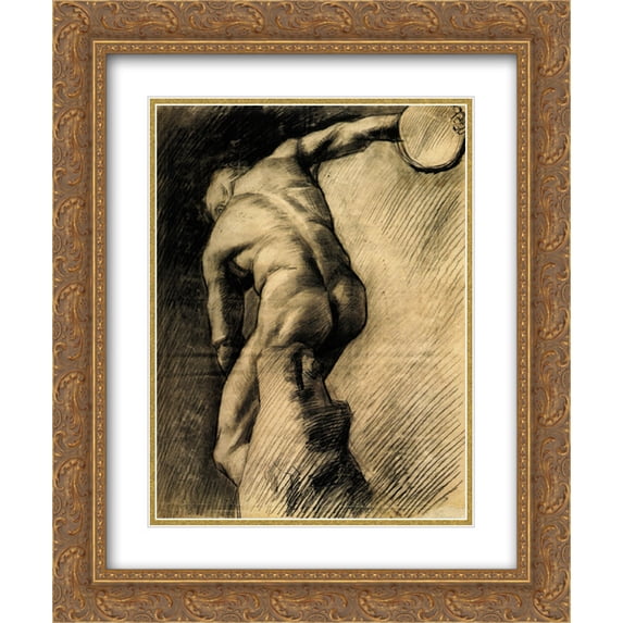Vincent van Gogh 2x Matted 20x24 Gold Ornate Framed Art Print 'The Discus Thrower'