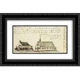 thumbnail image 1 of Vincent van Gogh 2x Matted 24x14 Black Ornate Framed Art Print 'Churches at Petersham and Turnham Green', 1 of 2
