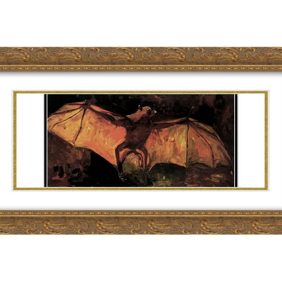 Vincent van Gogh 2x Matted 24x16 Gold Ornate Framed Art Print 'Flying Fox'