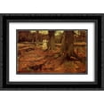 thumbnail image 1 of Vincent van Gogh 2x Matted 24x18 Black Ornate Framed Art Print 'A Girl in White in the Woods', 1 of 2