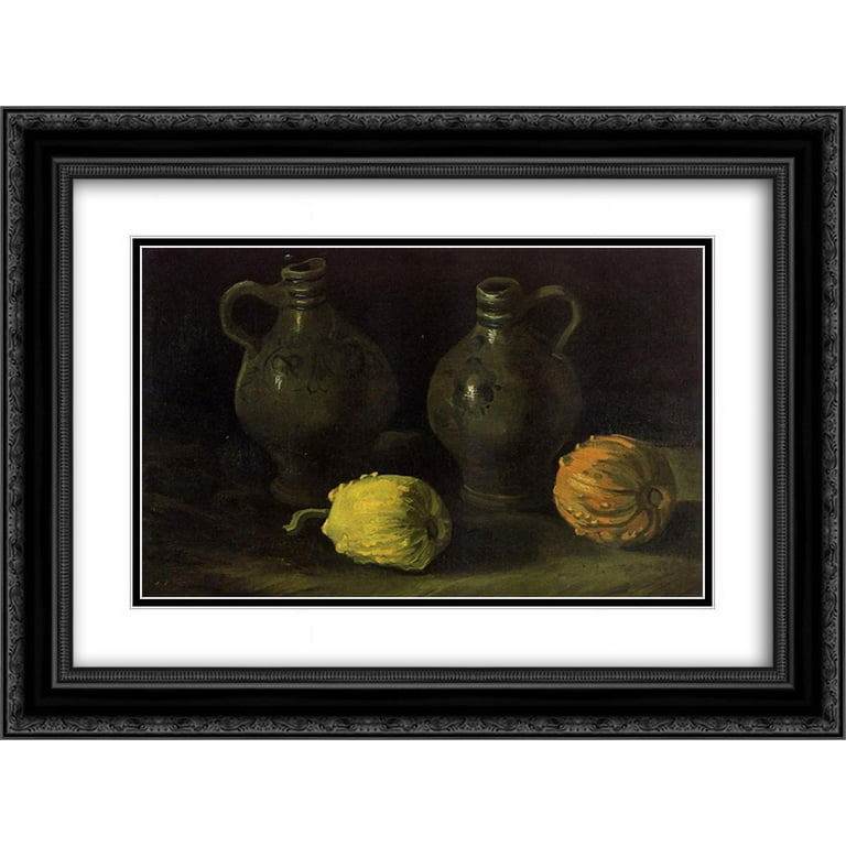 Jugs And Pumpkins 1 Black Framed Print Wall Art Jugs And Pumpkins 1 Black Framed Print Wall Art