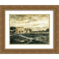 thumbnail image 1 of Vincent van Gogh 2x Matted 24x20 Gold Ornate Framed Art Print 'Barn with Moss-Covered Roof ', 1 of 2