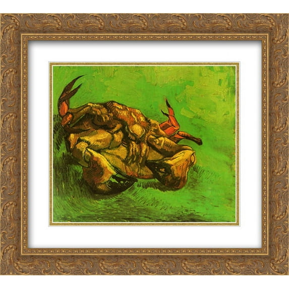 Vincent van Gogh 2x Matted 24x20 Gold Ornate Framed Art Print 'Crab on It`s Back '