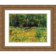 thumbnail image 1 of Vincent van Gogh 2x Matted 24x20 Gold Ornate Framed Art Print 'Park at Asnieres in Spring', 1 of 2