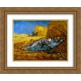 thumbnail image 1 of Vincent van Gogh 2x Matted 24x20 Gold Ornate Framed Art Print 'Rest Work (after Millet)', 1 of 2