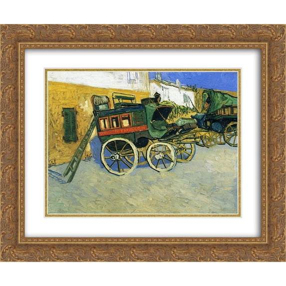 Vincent van Gogh 2x Matted 24x20 Gold Ornate Framed Art Print 'The Tarascon Diligence '