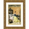 thumbnail image 1 of Vincente Capobianchi 11x14 Gold Ornate Wood Frame and Double Matted Museum Art Print Titled - The Yellow Dress (1875), 1 of 4