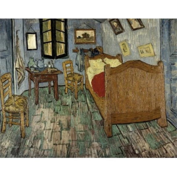 Vincents Bedroom in Arles 1889 Vincent Van Gogh 1853-1890 Dutch Oil on Canvas Art Institute of Chicago - 18 x 24 in.