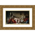 thumbnail image 1 of Vincenzo Camuccini 24x16 Gold Ornate Framed and Double Matted Museum Art Print Titled - The Death of Caesar (C 1804-05), 1 of 4
