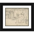 thumbnail image 1 of Vincenzo Camuccini 24x19 Black Ornate Framed Double Matted Museum Art Print Titled: Tarquin and Lucrezia (1771-1844), 1 of 5