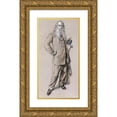 thumbnail image 1 of Vincenzo Gemito 15x24 Gold Ornate Framed and Double Matted Museum Art Print Titled - Self -Portrait (1913), 1 of 4