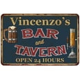 thumbnail image 1 of Vincenzo's Green Bar & Tavern Rustic Sign Decor 8x12 208120047965, 1 of 1