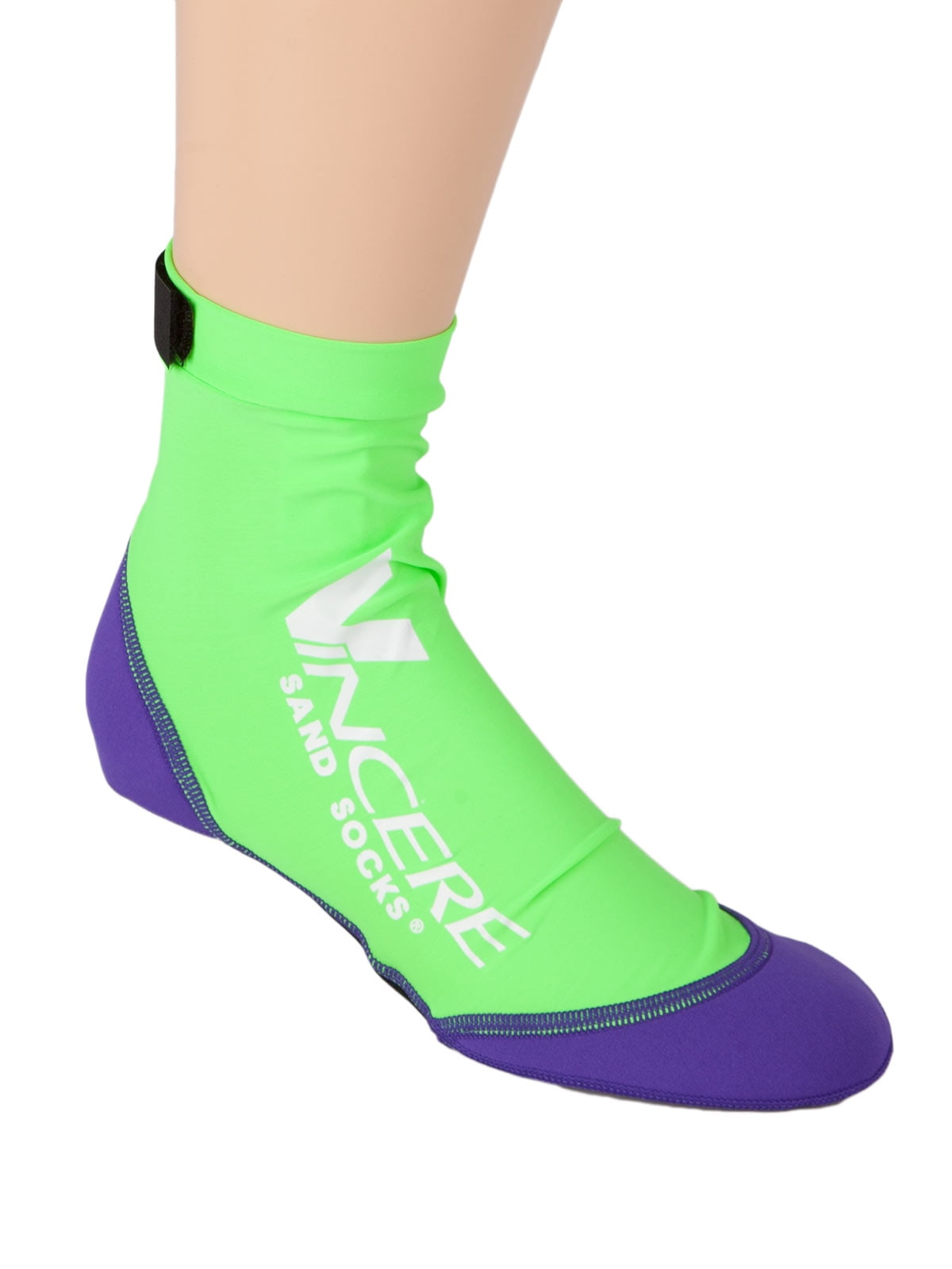 Vincere Sand Socks for Soccer, Volleyball, Snorkeling XS Lime green