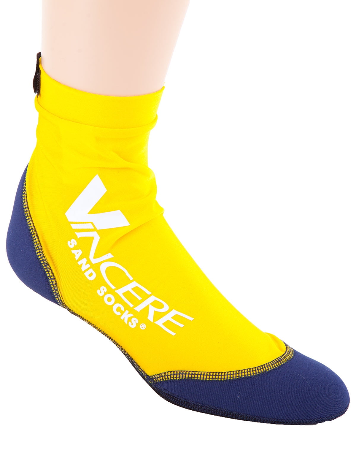 Vincere Sand Socks for Soccer, Volleyball, Snorkeling XS Maize and blue
