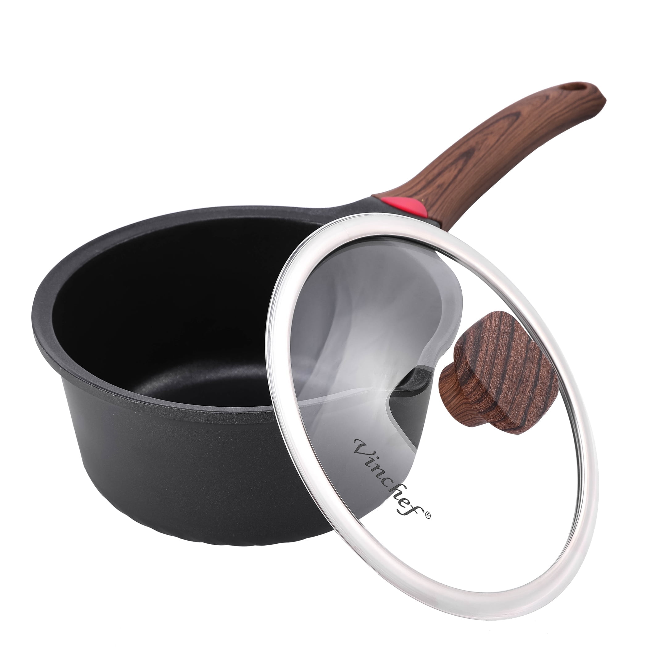 Small Saucepan 1.3 QT With Lid - PFOA/PFAS/PTFE Free Healthy Cooking Pot  Nonstick Sauce Pan