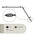 thumbnail image 1 of Vinci 13/16 inch Corner Window Curtain Rod 48-84" - Black, 1 of 3