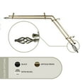 thumbnail image 1 of Vinci 13/16 inch Double Corner Window Curtain Rod 28-48" - Antique Brass, 1 of 3