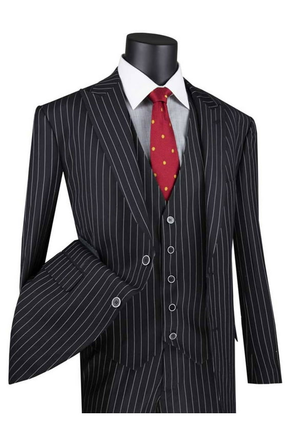 Vinci Executive 3pcs Suit V2RS-9 Pin Stripe