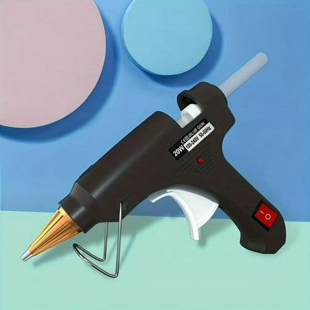 Vinci Hot Glue Gun, 20W Hot Melt Mini High Temperature Glue Gun Thermo Electric Heat Temperature Tool For DIY Arts Jewelry Making Quick Home Repairs (Black)