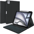 thumbnail image 1 of Vinci Keyboard Case for iPad Air 11 inch M4 M3 M2, Air 5th/4th Gen 10.9, iPad Pro 11-inch 4th/3rd/2nd/1st Gen, Magnetic Detachable Wireless Keyboard with Pencil Holder, 7 Color Backlit (Black), 1 of 9