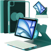 Vinci Keyboard Case for iPad Air 11-inch M4 M3 M2, Air 5th/4th Gen 10.9, iPad Pro 11-inch 4th/3rd/2nd/1st Gen, 360  Rotatable Magnetic Keyboard with Pencil Holder, 7-Color Backlit Teal