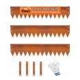 thumbnail image 1 of Vinci Landscape Edging Border, 40" L x 4" H 3Pack 10FT Total Rusted Corten Steel Garden Edging with Spikes, Sturdy Elegant Metal Lawn Broder for Flower Beds, Pathways, Paver Edges and Yard, 1 of 10