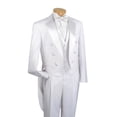 thumbnail image 1 of Vinci Men's White Tuxedo with Tails White Vest Pants Formalwear T-2X, 1 of 1