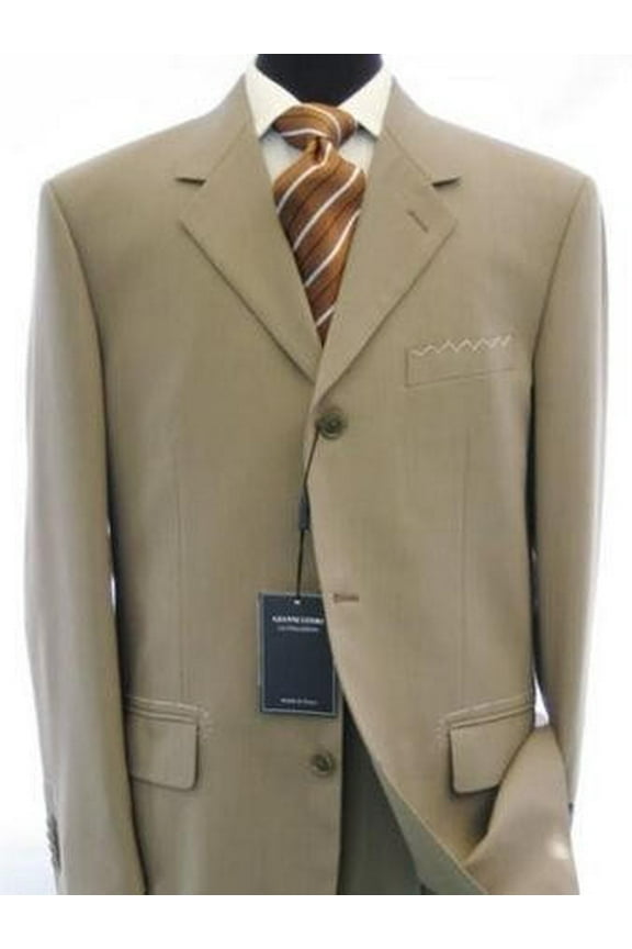 Mens Khaki 3 Button Suit 2 Piece 3RS Size 36 Short Final Sale