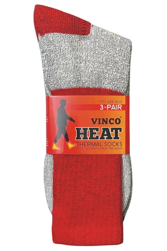 Vinco Thermal Socks 6, 12 Pairs Insulated for cold weather Premium Comfortable Warm Winter Socks (Multicolor - 6 Pairs, Socks Size 10-13, Fit Men's Shoe Size 7-12)