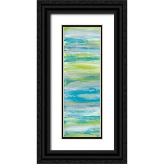 Vindedzis, Rita 11x24 Black Ornate Wood Framed with Double Matting Museum Art Print Titled - Blissful I