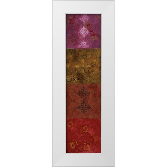 Vindedzis, Rita 9x24 White Modern Wood Framed Museum Art Print Titled - Tamarind Splash I